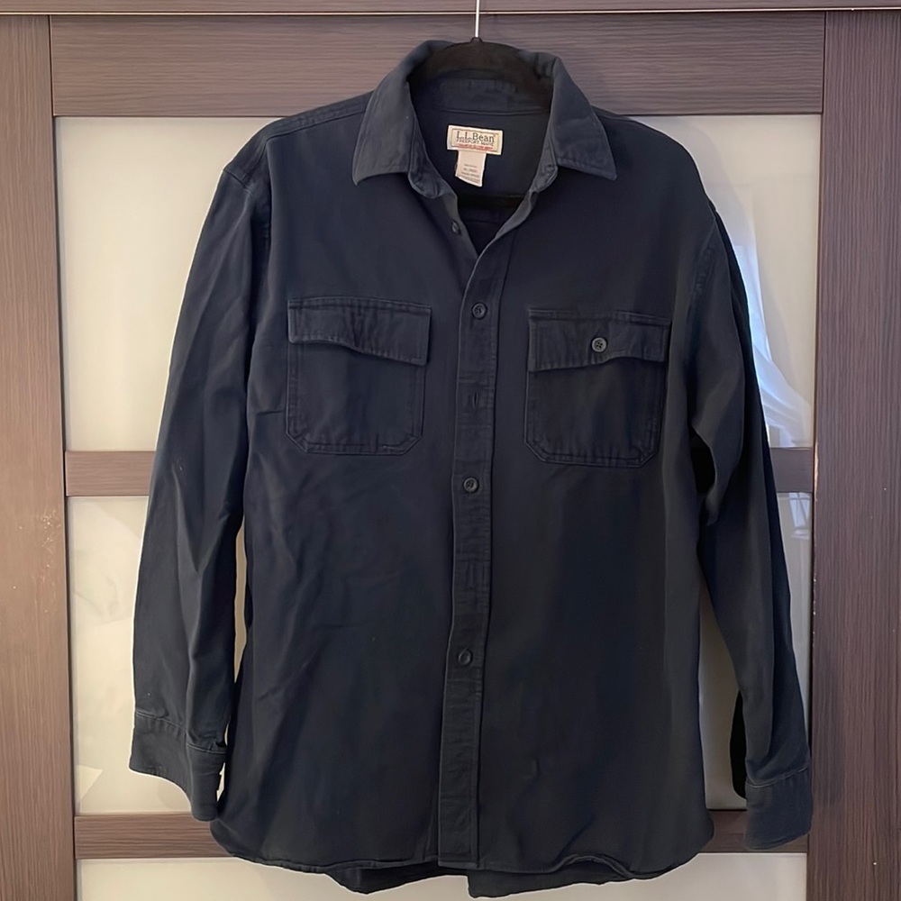 Vintage L.L. Bean navy chamois button-down